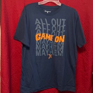 Orangetheory Navy and Orange 'All Out Game On' “Like New Soft Men’s Tee